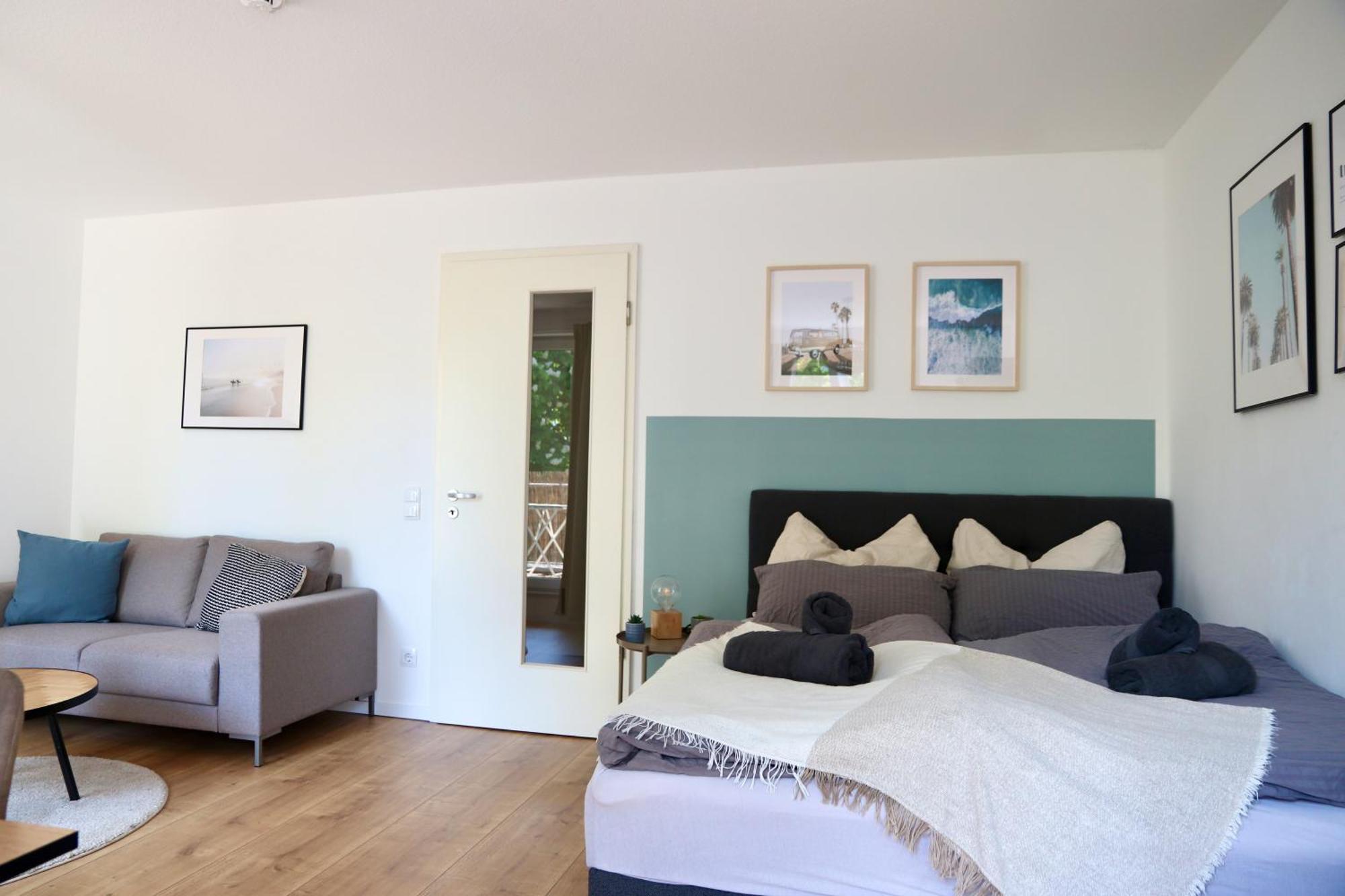 Gemuetliches 1R Apartment Mit Balkon, Parking, Tv Streaming Magdeburg Exteriör bild