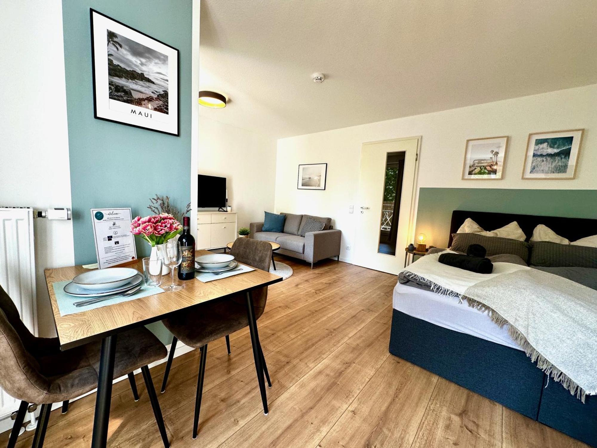 Gemuetliches 1R Apartment Mit Balkon, Parking, Tv Streaming Magdeburg Exteriör bild
